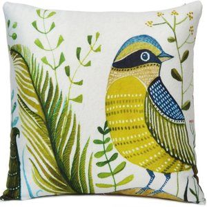 Home Decorative Digital Leaf & Bird Print Cushion Pillow Cover Pillow Case